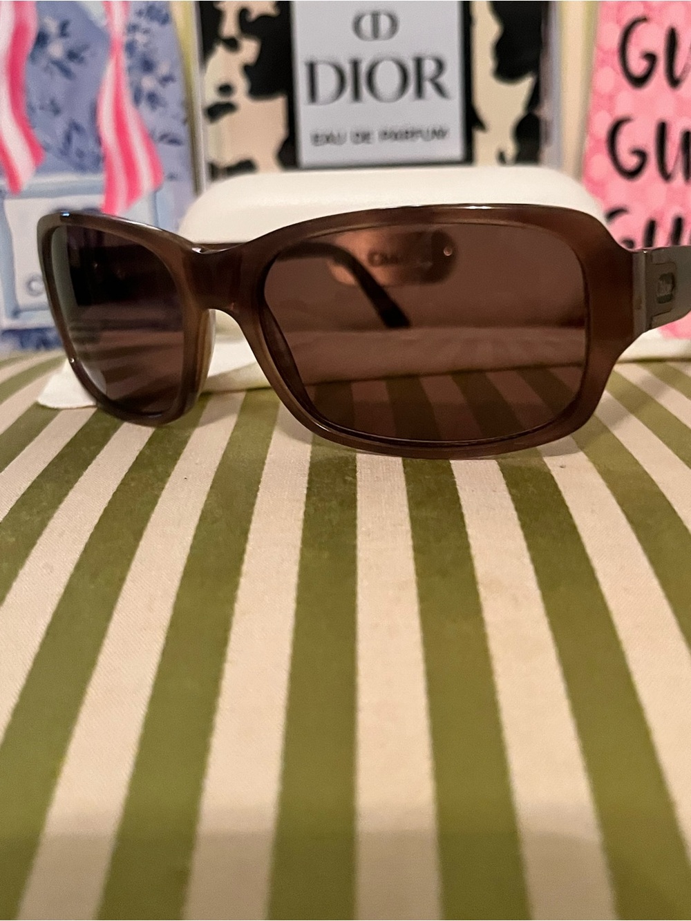 Chloe Brown Gradient Rectangular Sunglasses EUC!!! - Picture 7 of 8